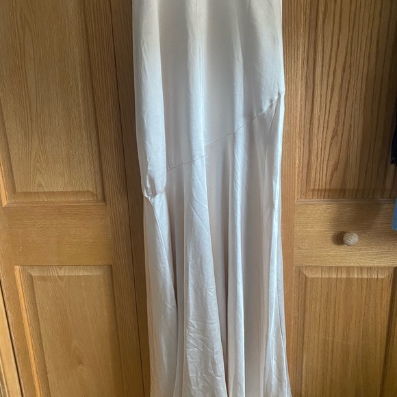 Lulus Champagne Satin Cowl Neck Maxi Dress - Picture 10 of 11